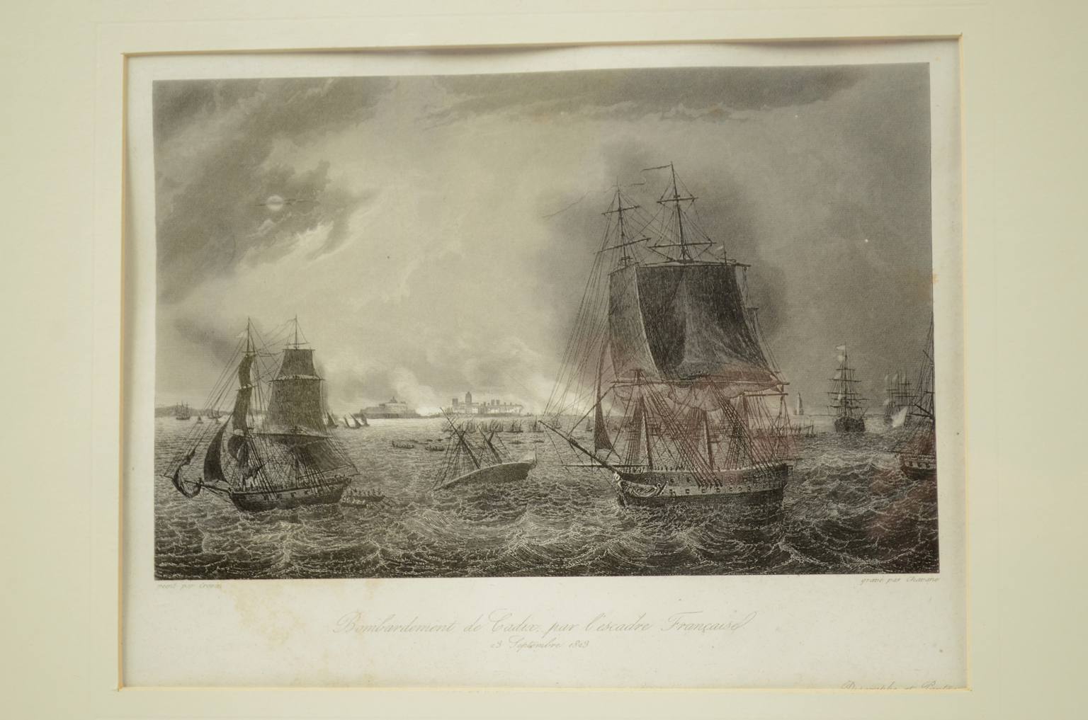 Nautical antiques/4759A-Print Cadiz 1823