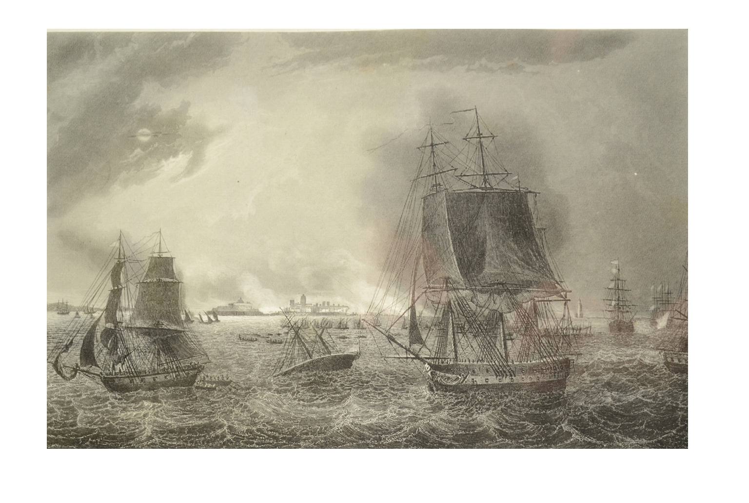 Nautical antiques/4759A-Print Cadiz 1823