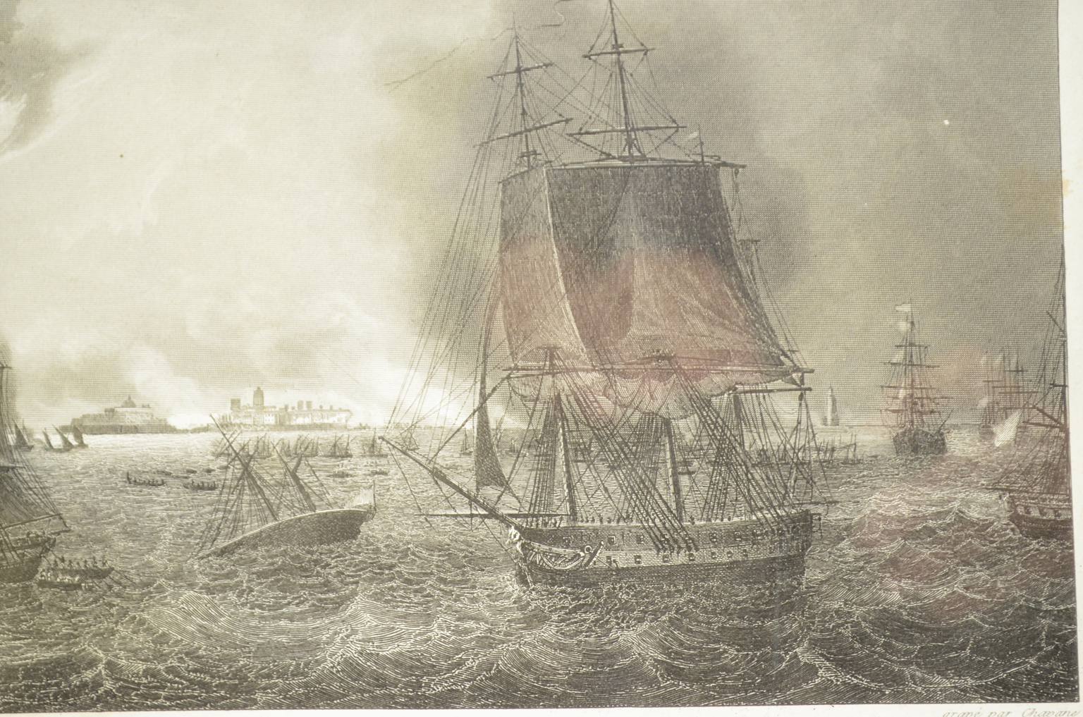 Antiquariato nautico/4759A-Stampa Cadice 1823
