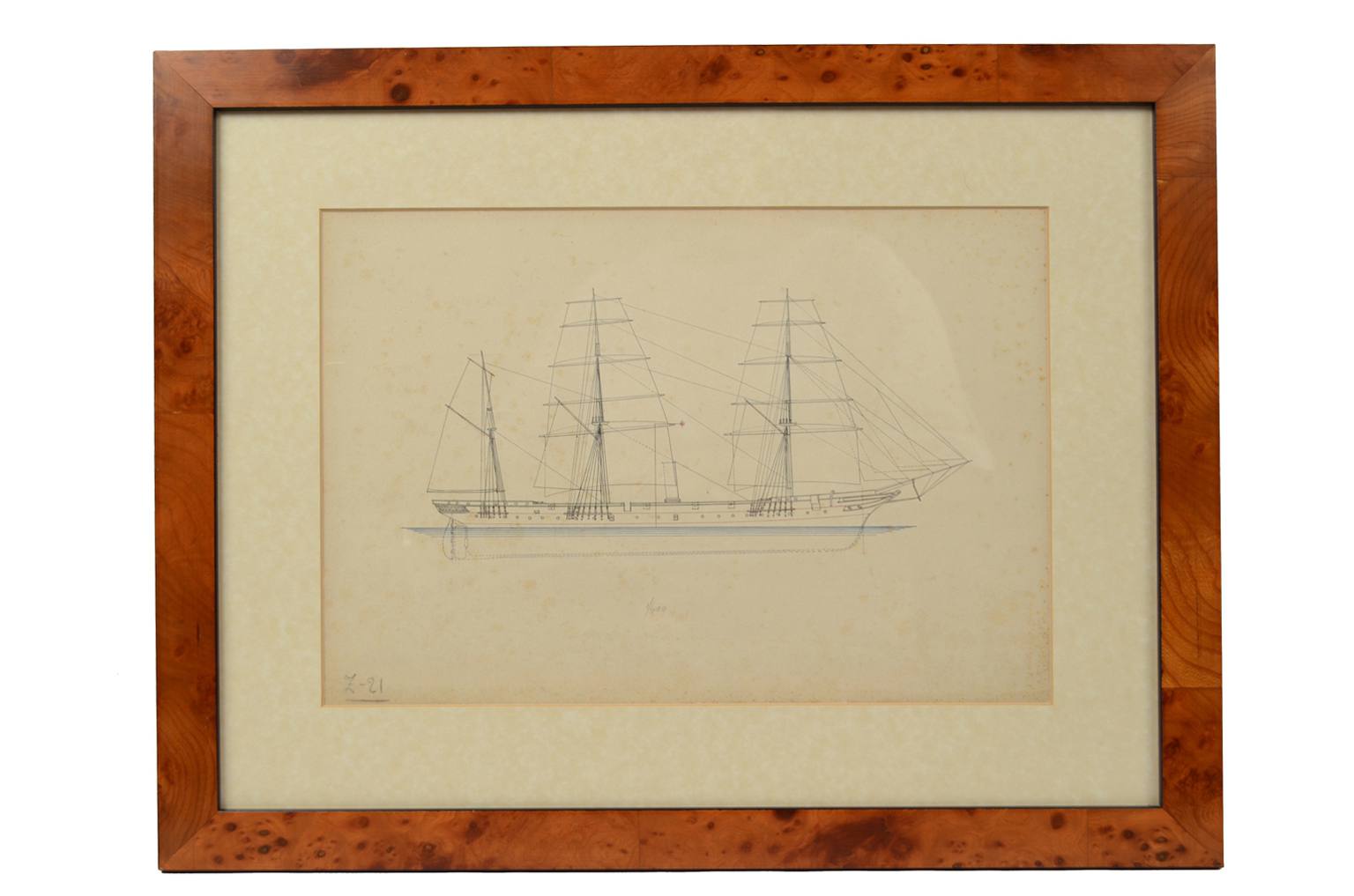 Nautical antiques/5698B-Antique print