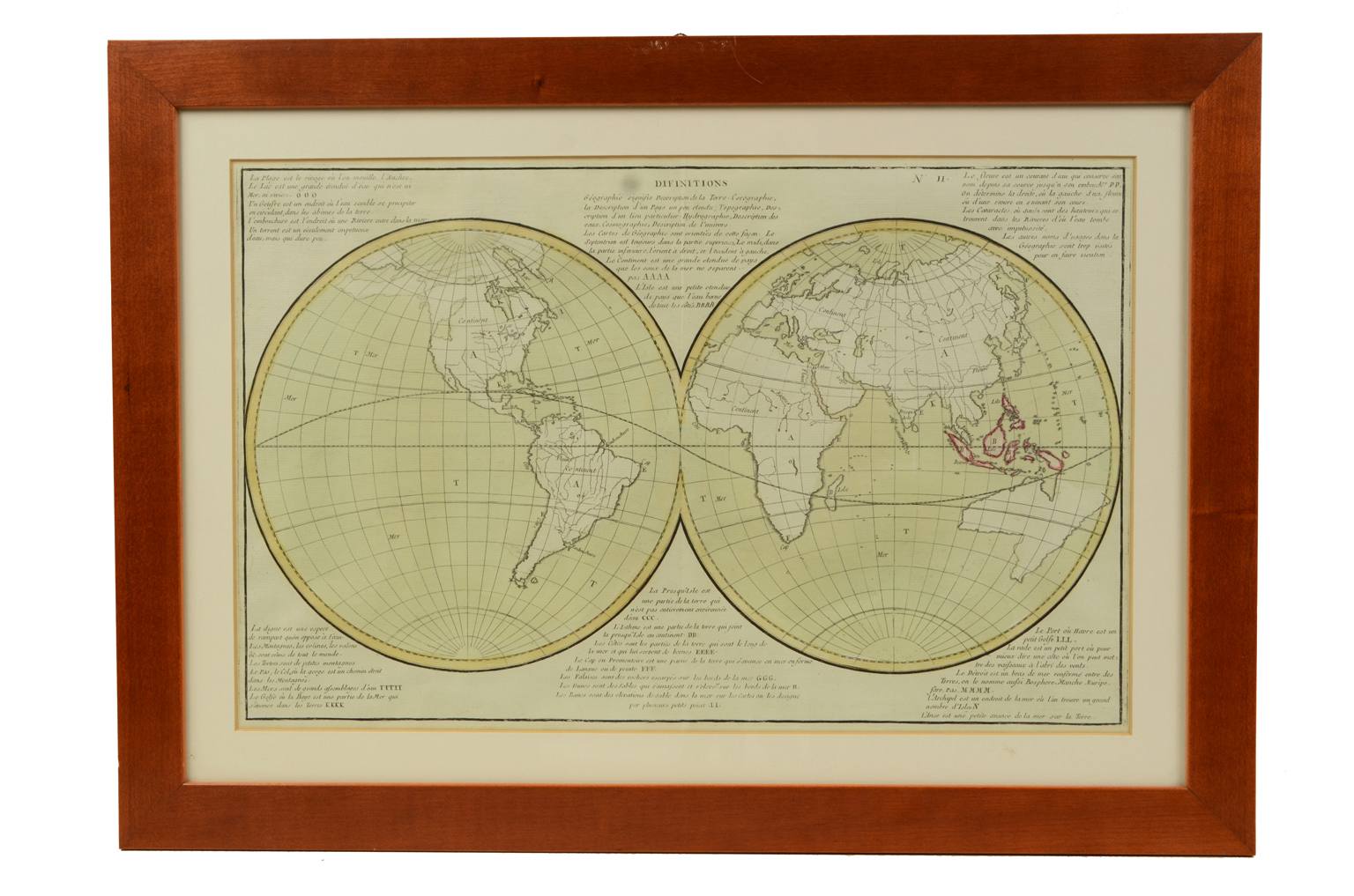 Globi-mappamondi antichi/608-Carta geografica epoca