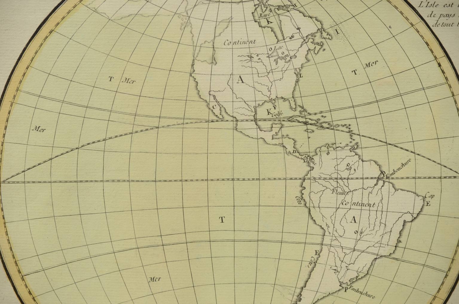 Antique globes-world maps/608-Antique geographic map