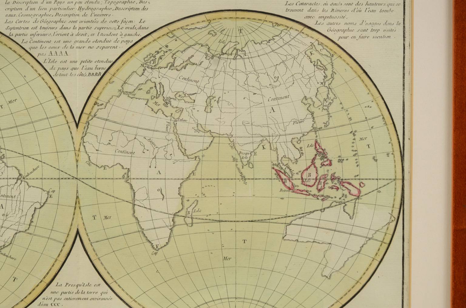 Antique globes-world maps/608-Antique geographic map
