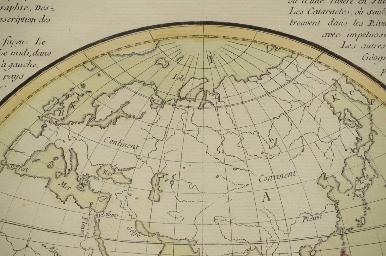 Antique globes-world maps/608-Antique geographic map