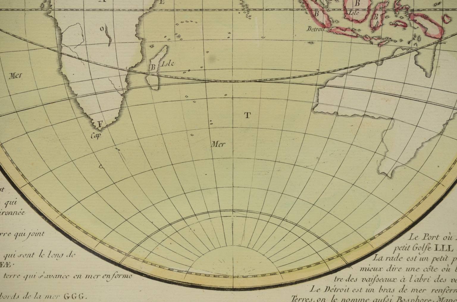 Antique globes-world maps/608-Antique geographic map