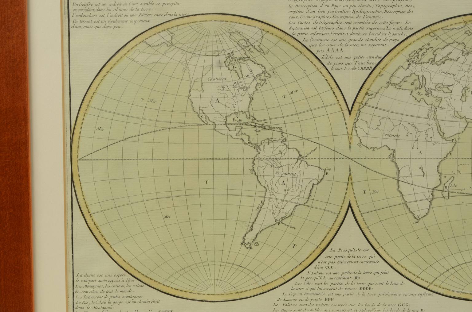 Antique globes-world maps/608-Antique geographic map