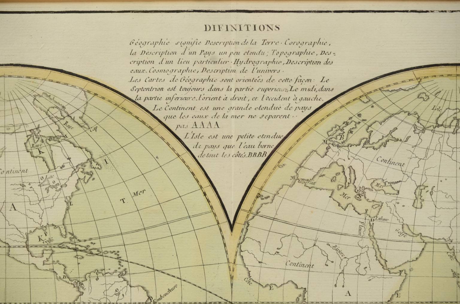 Antique globes-world maps/608-Antique geographic map