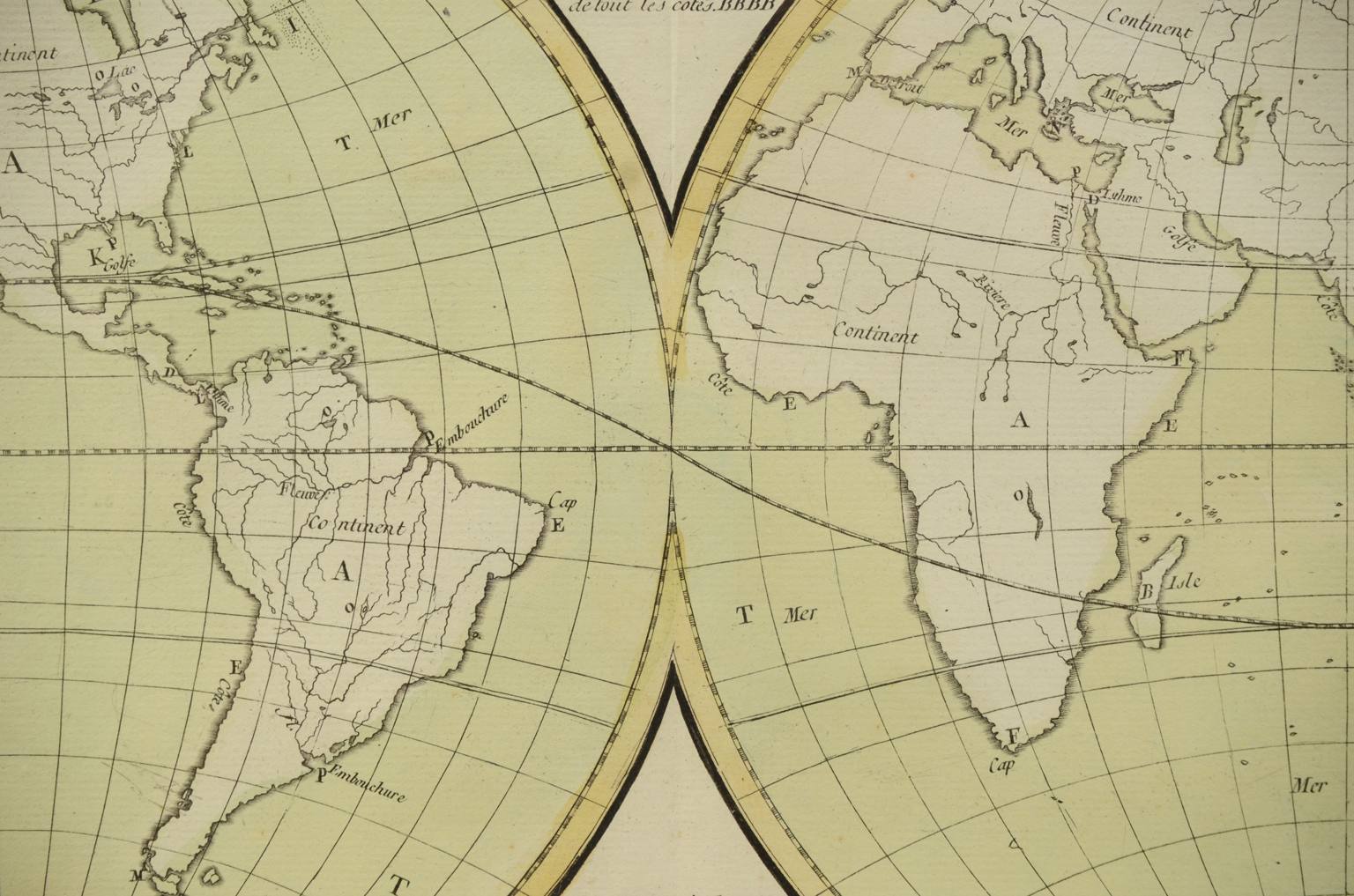 Globi-mappamondi antichi/608-Carta geografica epoca