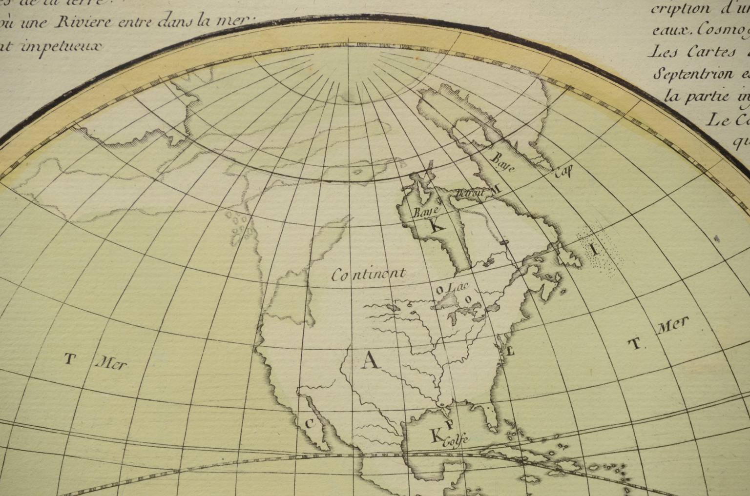 Antique globes-world maps/608-Antique geographic map