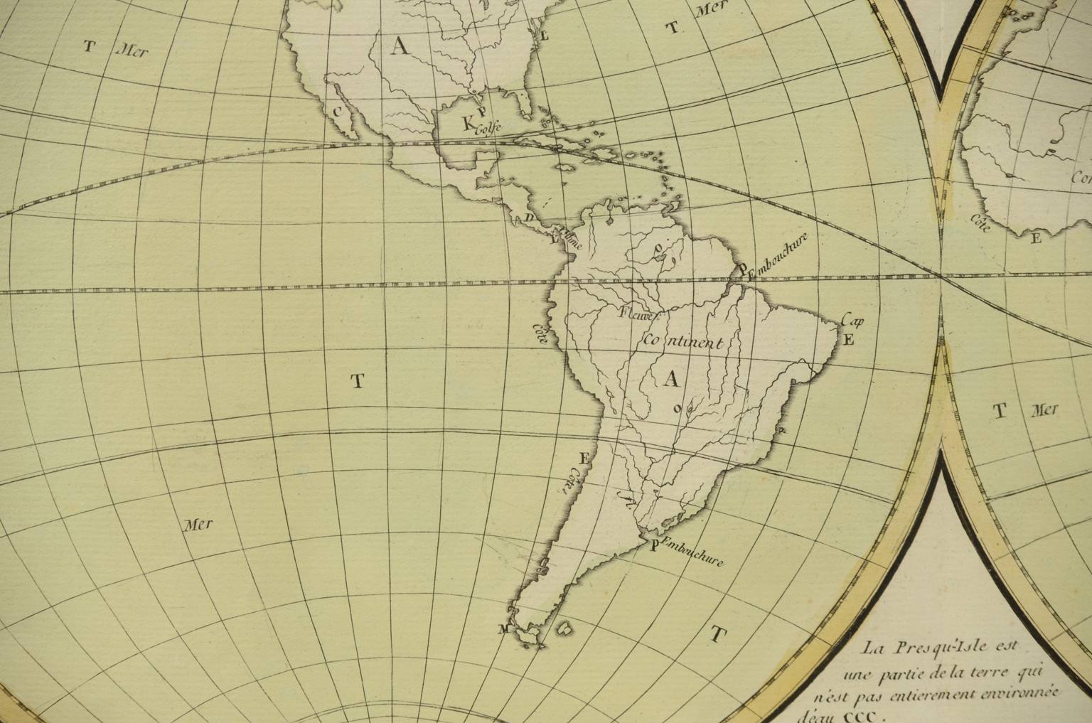 Antique globes-world maps/608-Antique geographic map