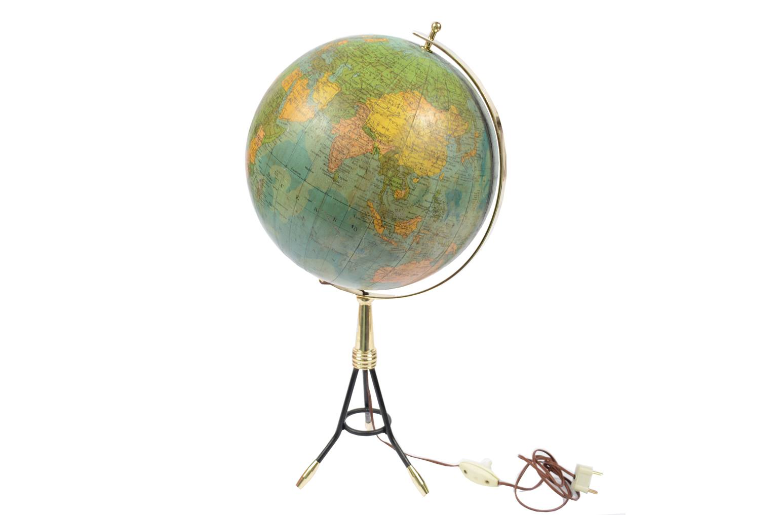 Antique globes-world maps/6239-Globe with light