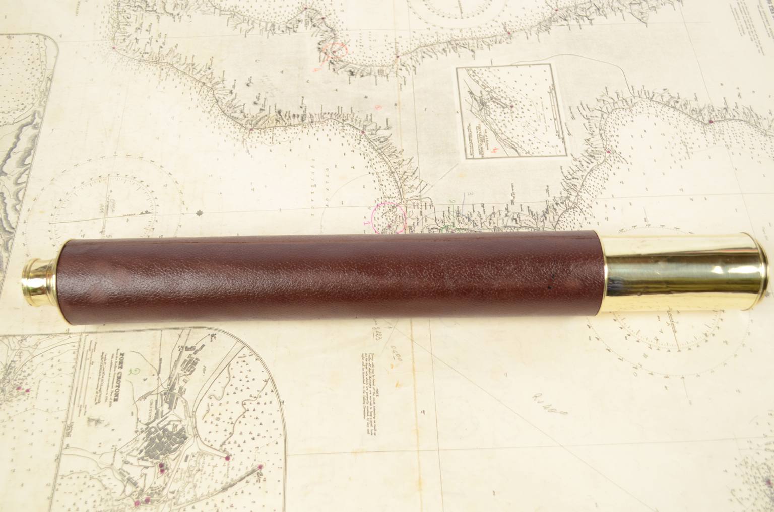 Nautical antiques/6321-Large brass telescope