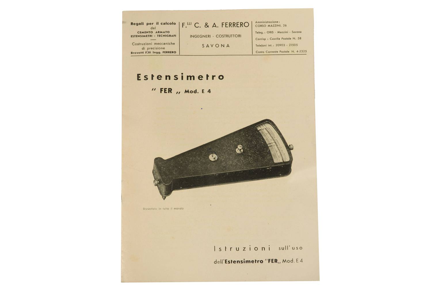 Antique measuring instruments/6971-Ferrero strain gauge