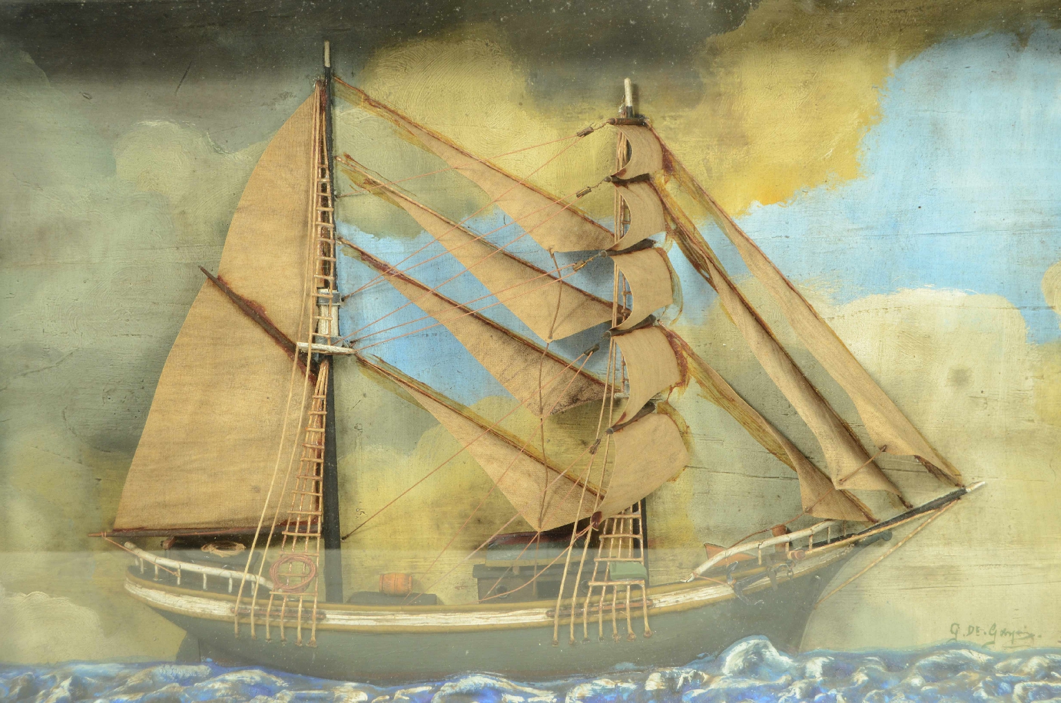 Antiquariato nautico/706-Diorama Nautico