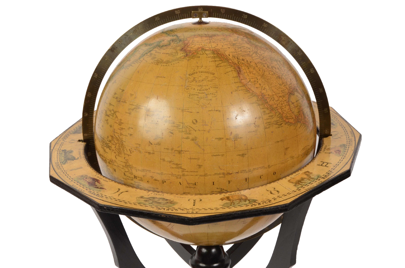 Portabottiglie Da Bar A Globo A Forma Di Globo In Legno Massello Di Eucalipto Marrone Marrone Dec024454 85562424 - Foto 8