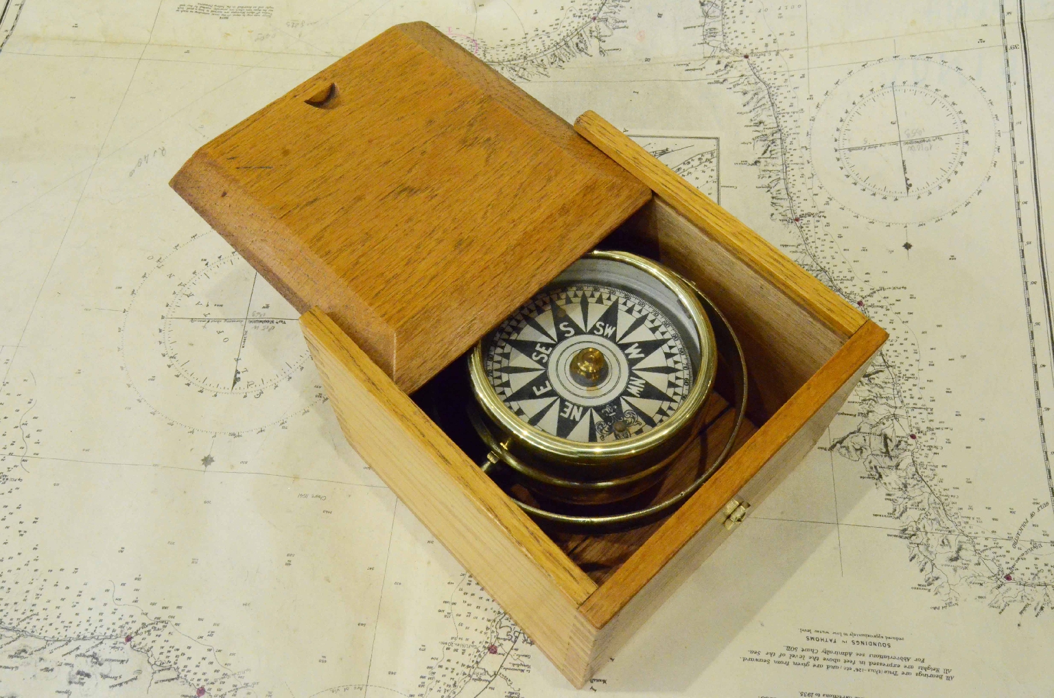Antique compasses/7607-Nautical Compass