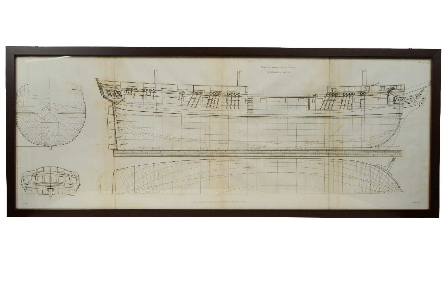 Antiquariato nautico/7820-Stampa Architetture Navi