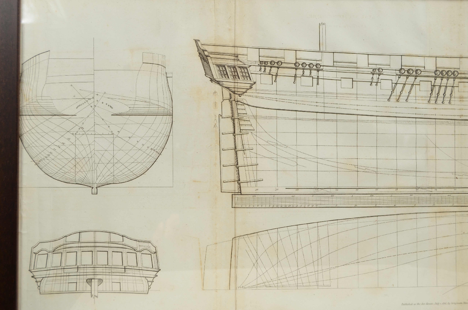 Nautical antiques/7820-Ship Architecture Print