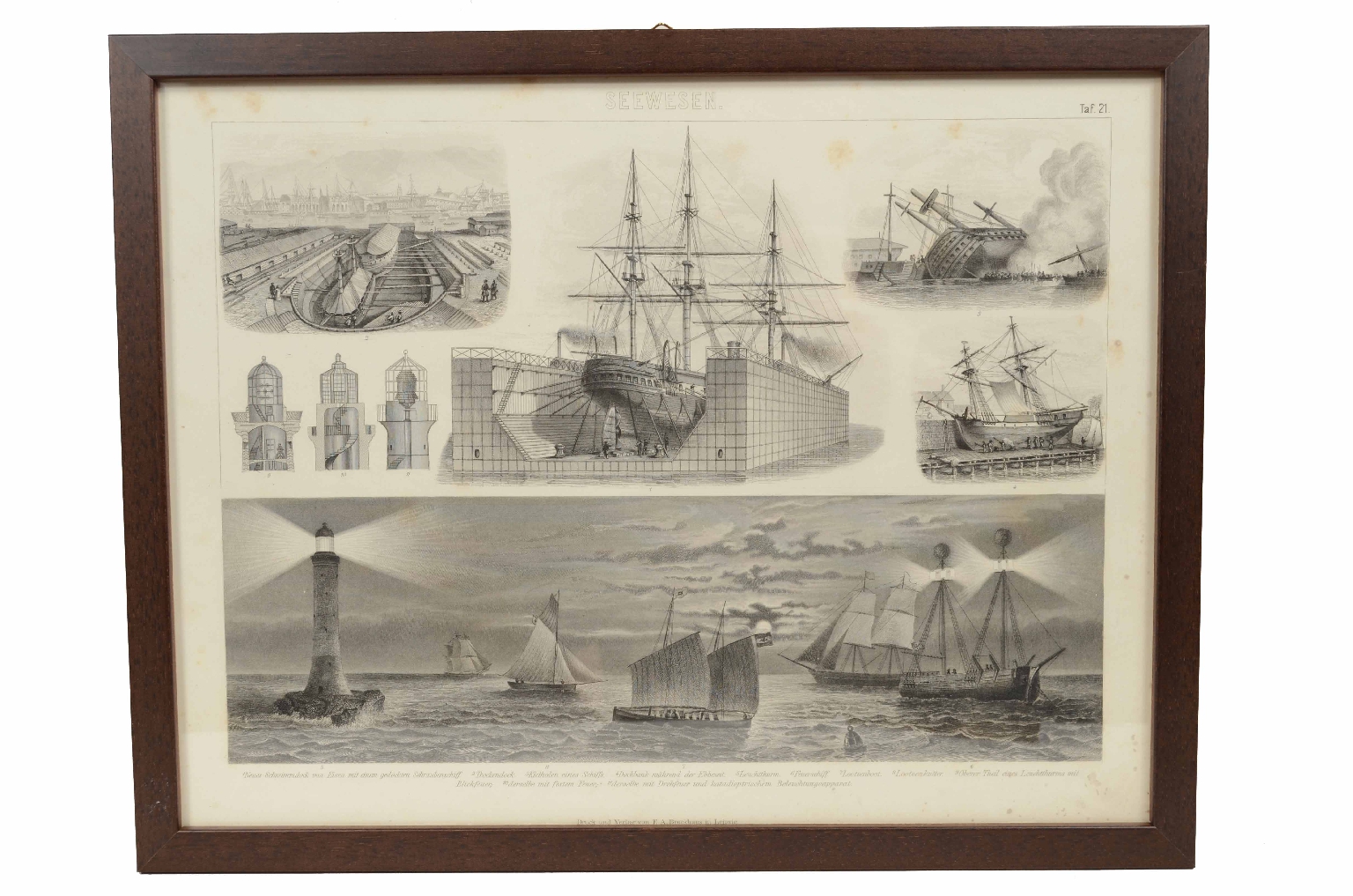 Antiquariato nautico/7823-Stampa Brockhaus