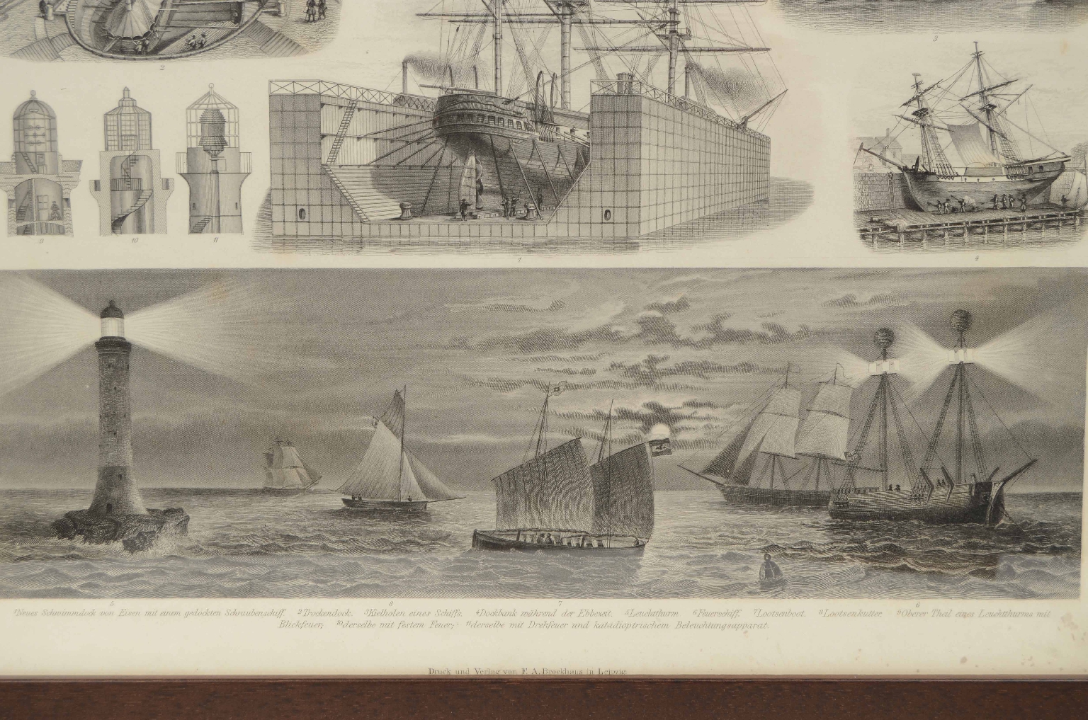 Antiquariato nautico/7823-Stampa Brockhaus
