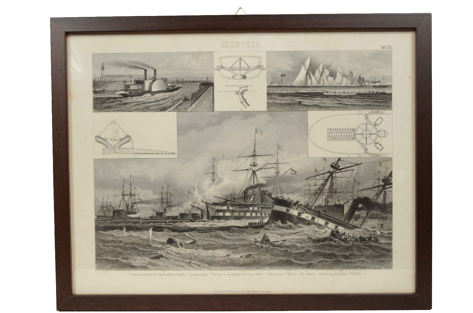 Antiquariato nautico/7825-Stampa Brockhaus