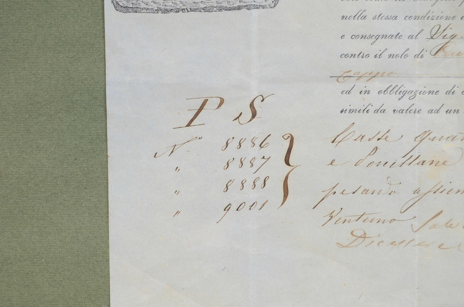 Nautical antiques/7827-Maritime Transport Note