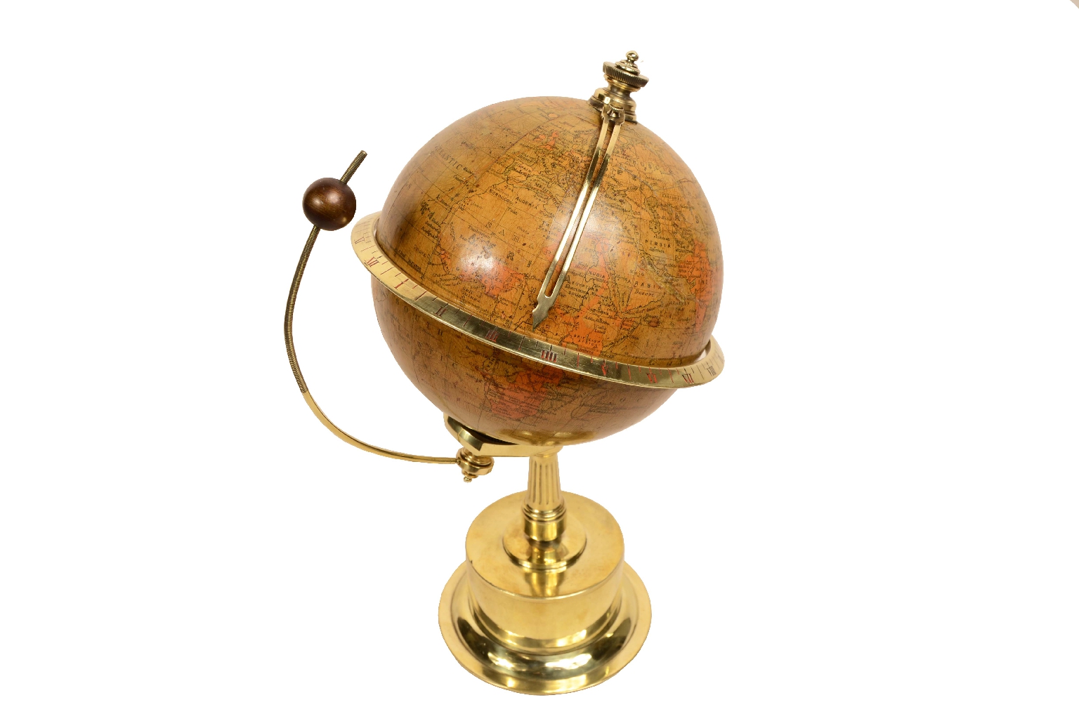 Globi-mappamondi antichi/8029-Globo con orologio