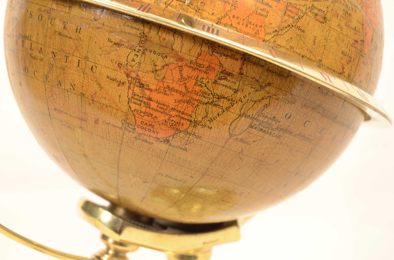 Globi-mappamondi antichi/8029-Globo con orologio