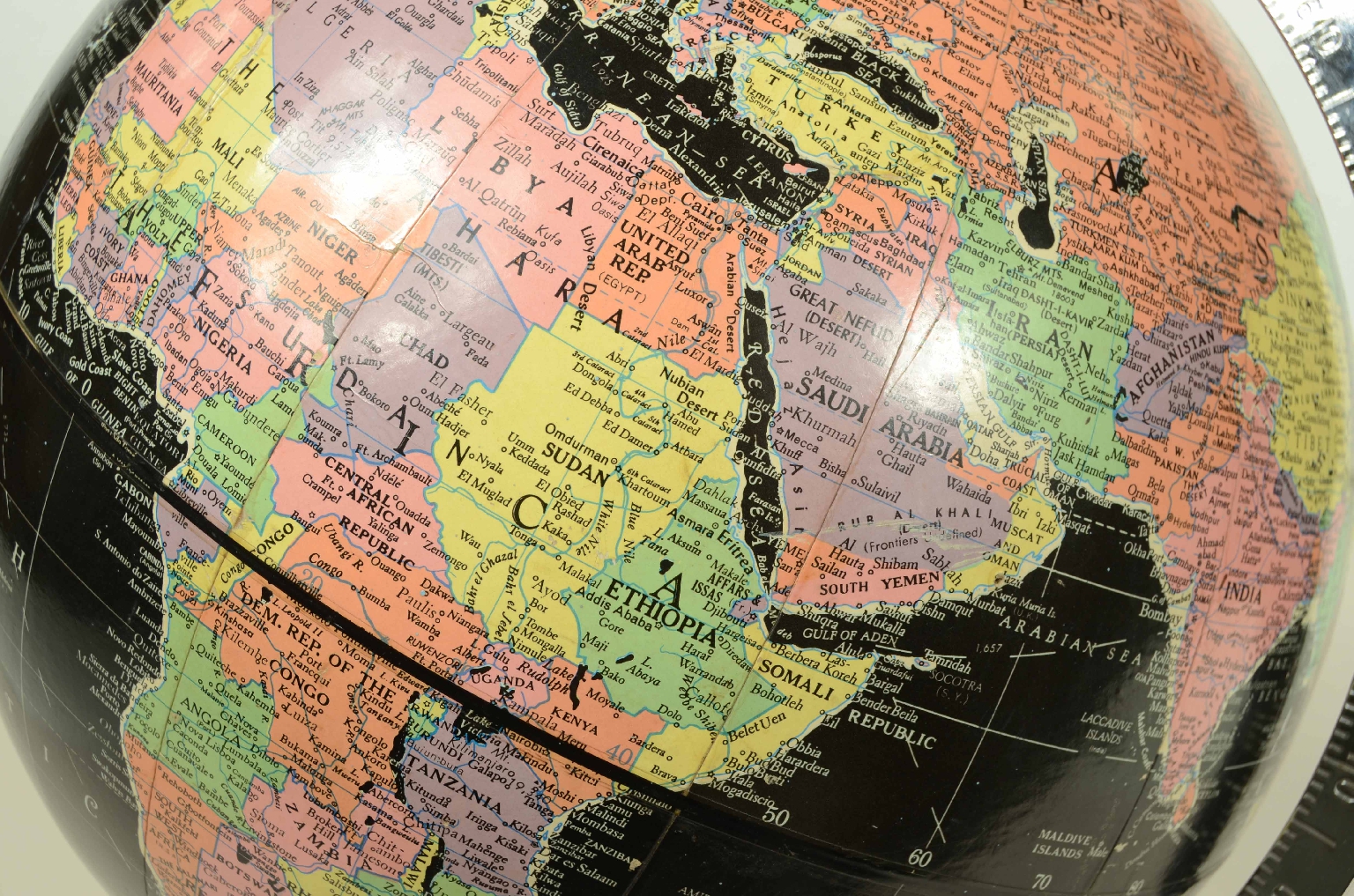 Globi-mappamondi antichi/8148-Globo Terrestre Nero
