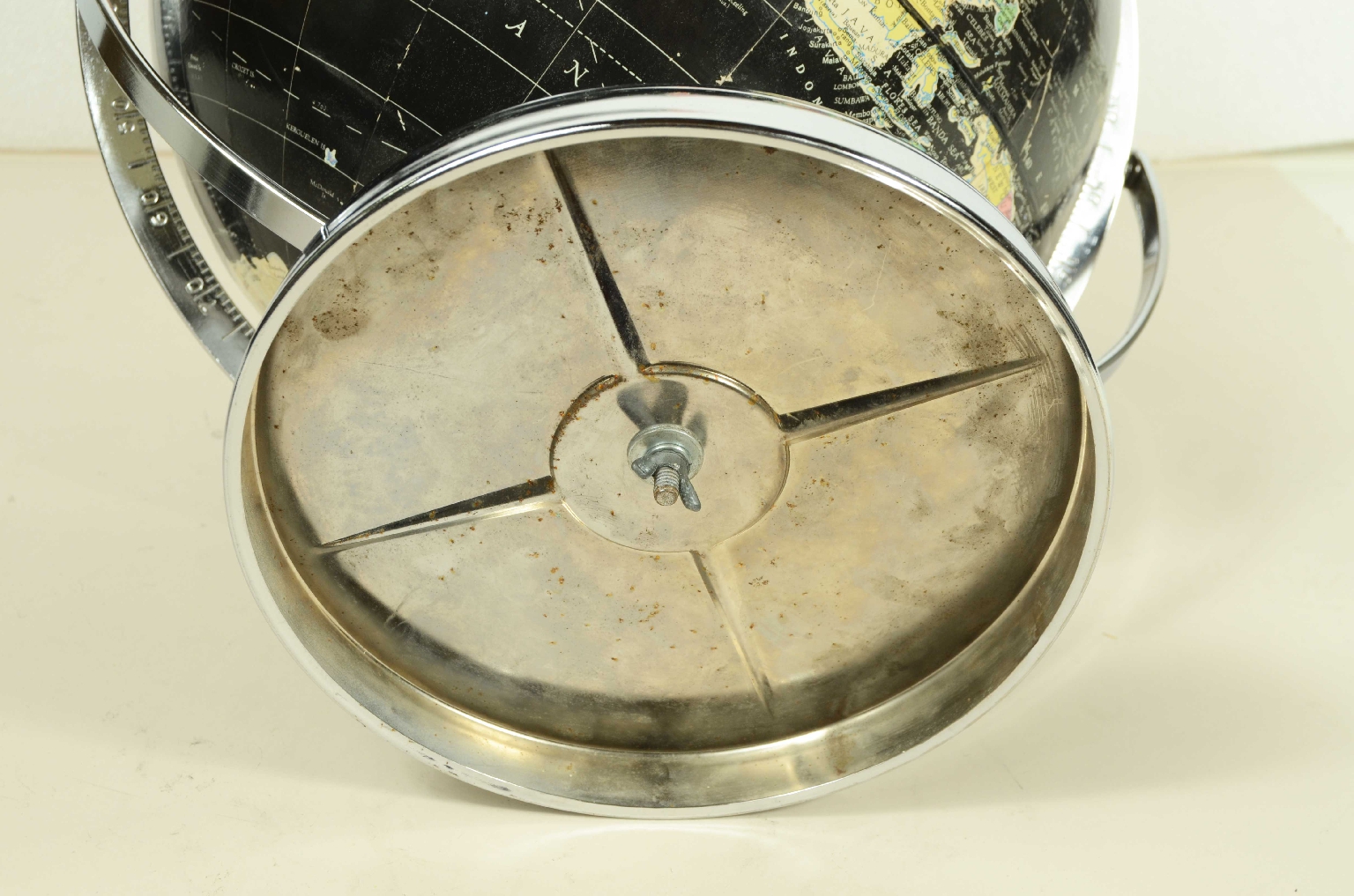 Antique globes-world maps/8148-Black Terrestrial Globe