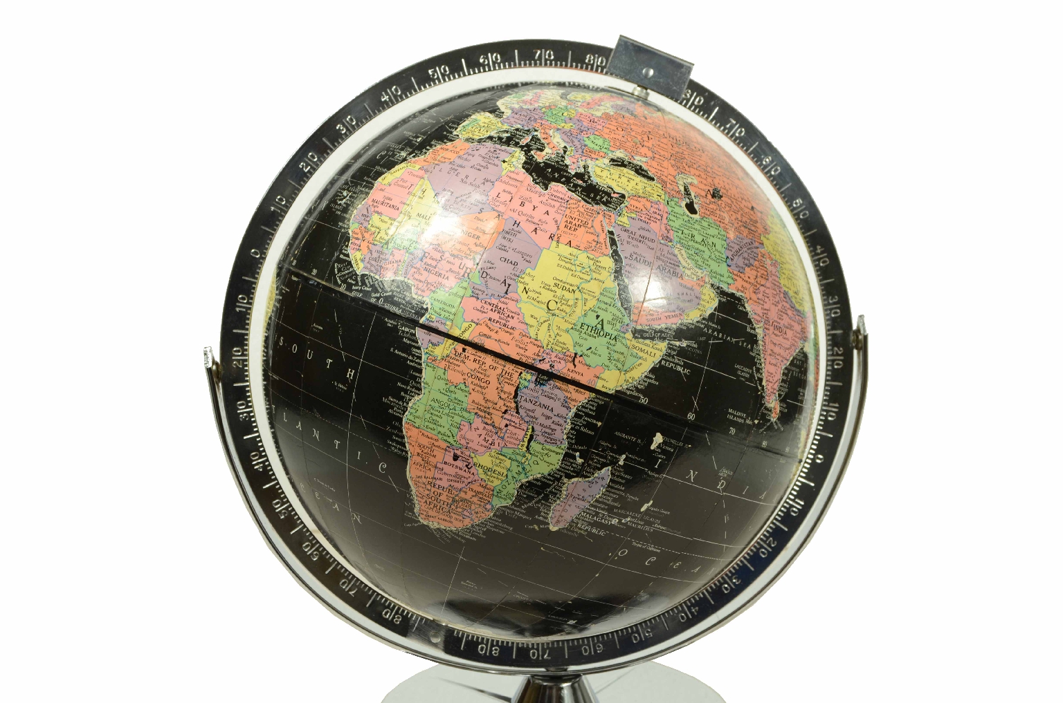 Antique globes-world maps/8148-Black Terrestrial Globe