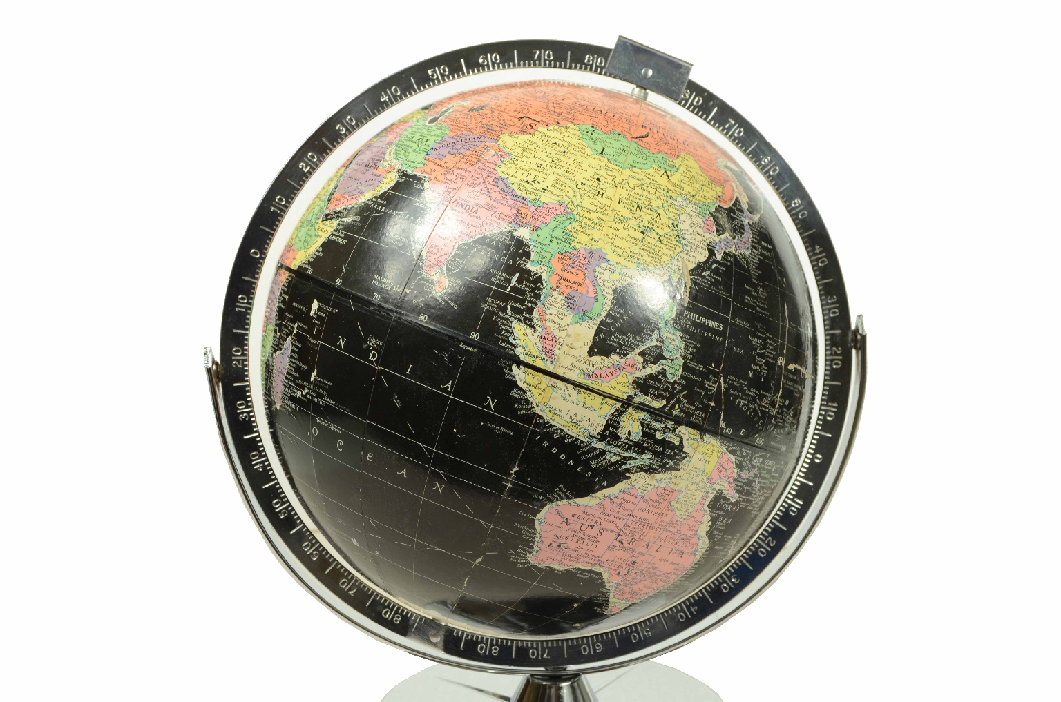 Antique globes-world maps/8148-Black Terrestrial Globe