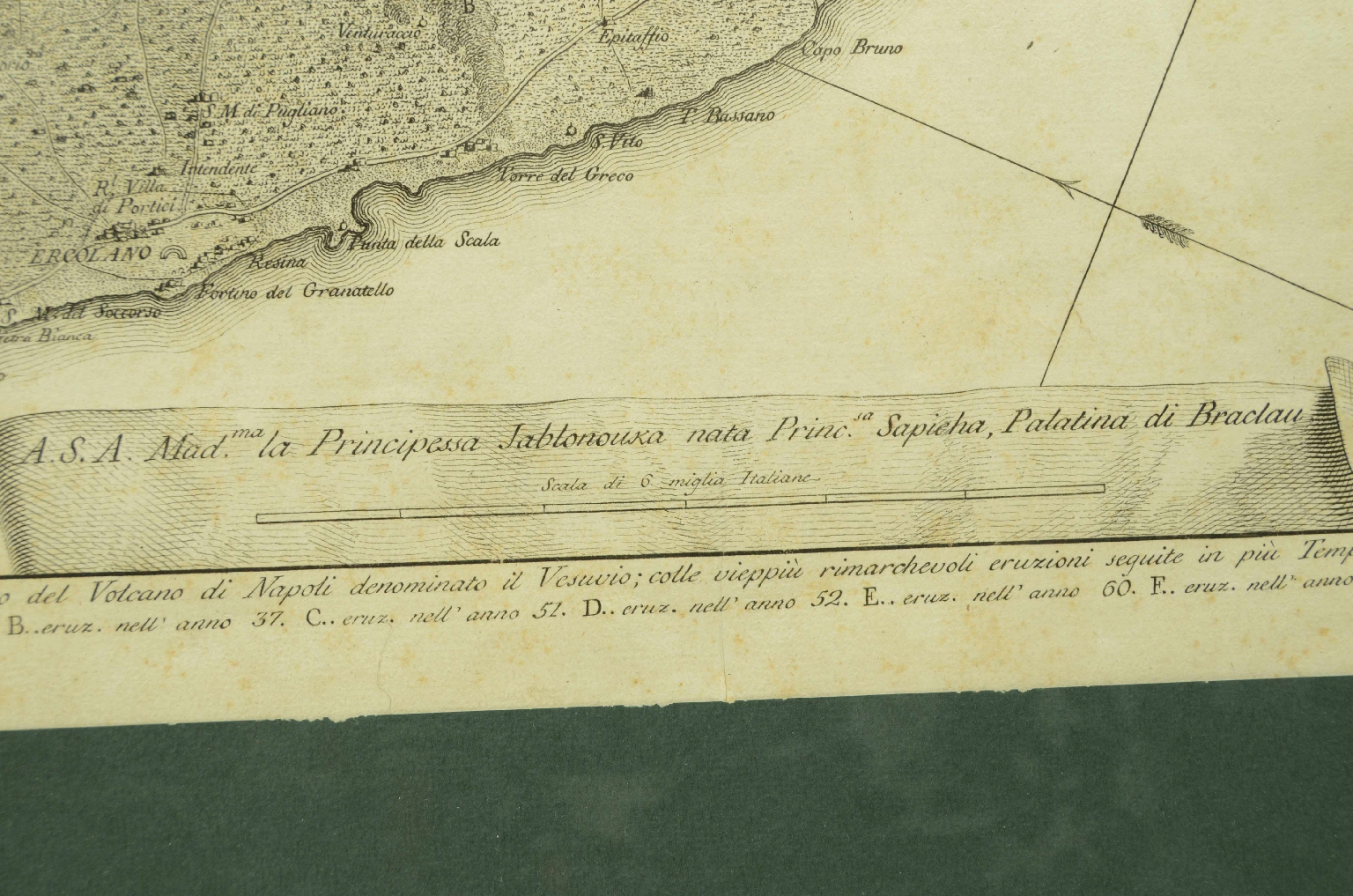 Antique globes-world maps/8153-Vesuvius Eruptions Print