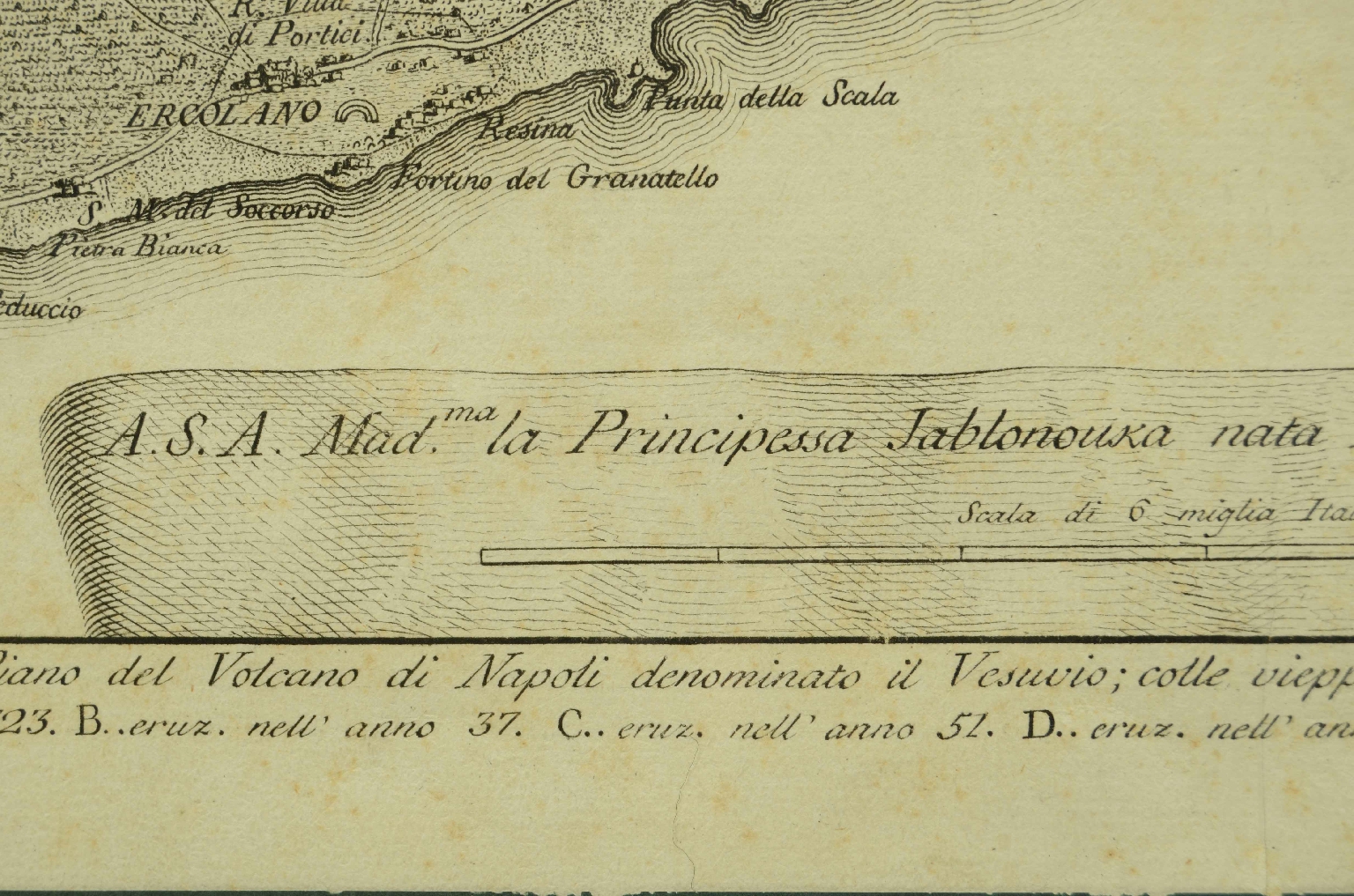 Antique globes-world maps/8153-Vesuvius Eruptions Print