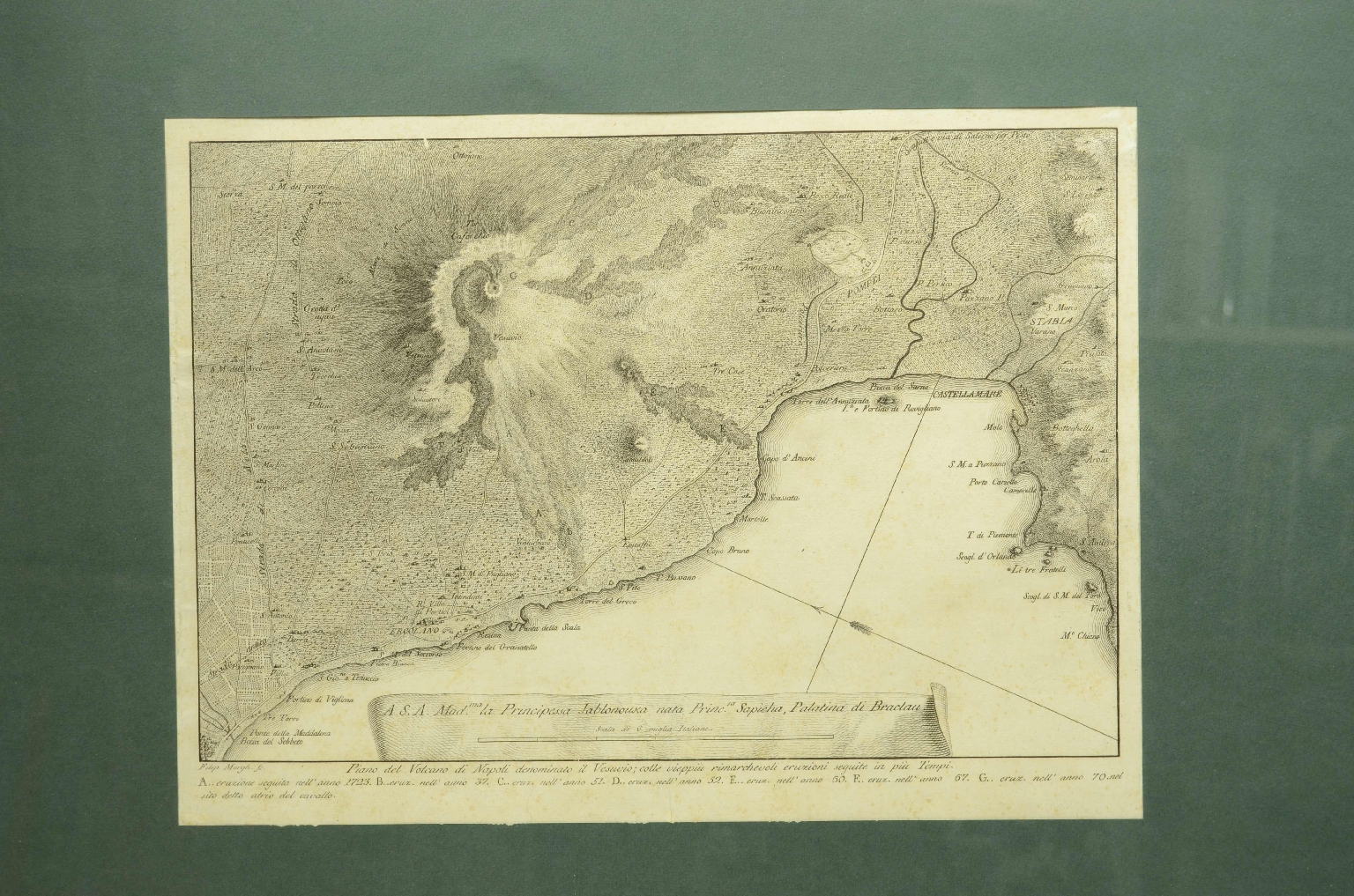 Globi-mappamondi antichi/8153-Stampa Eruzioni Vesuvio