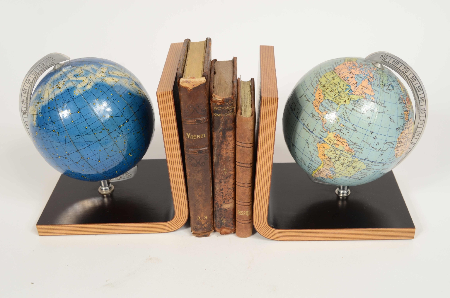 Antique globes-world maps/8206-Pair Bookend