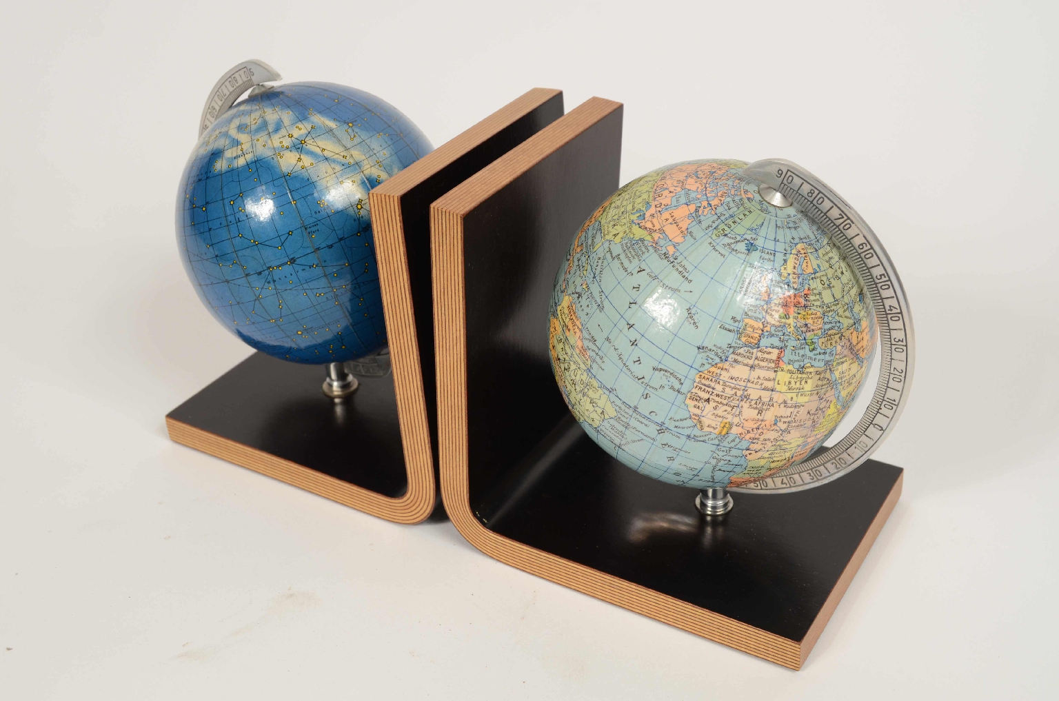 Antique globes-world maps/8206-Pair Bookend