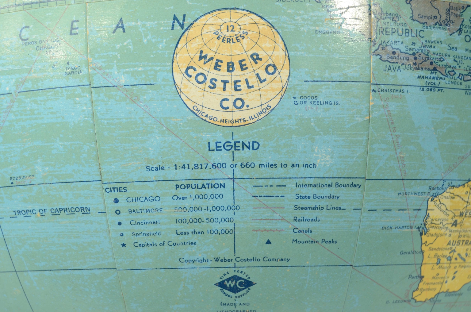 Antique globes-world maps/8381-Terrestrial Globe