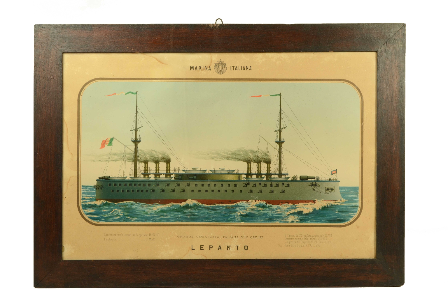 Nautical antiques/8422-Lepanto Lithograph