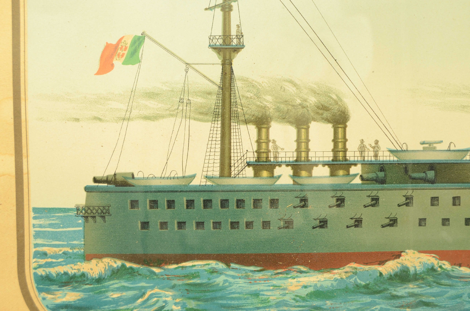 Antiquariato nautico/8422-Litografia Lepanto