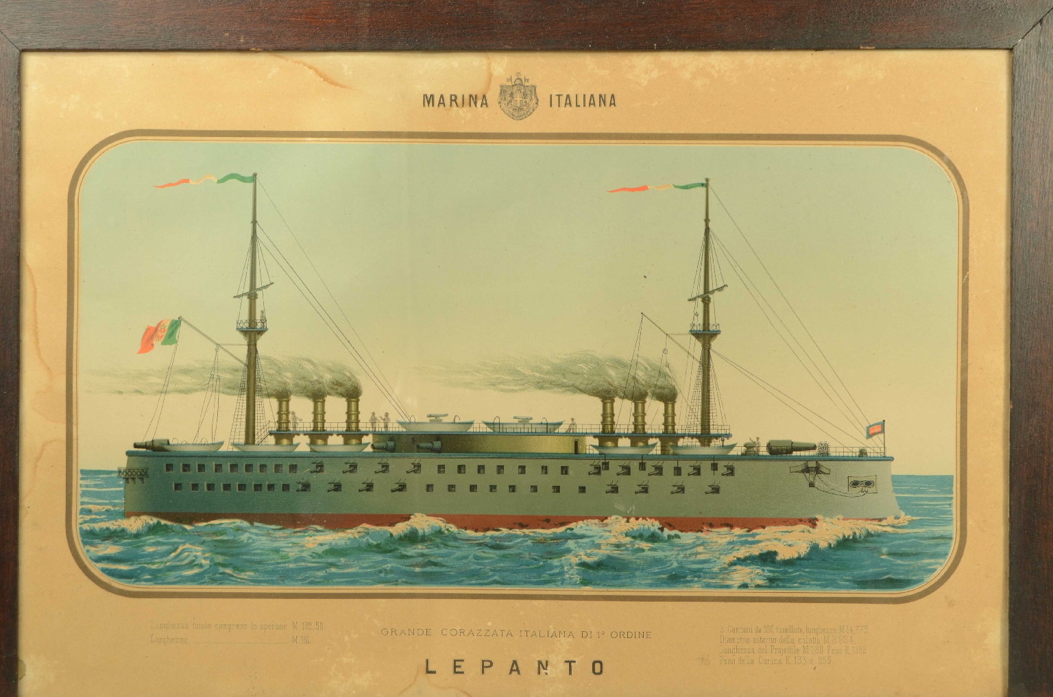 Nautical antiques/8422-Lepanto Lithograph