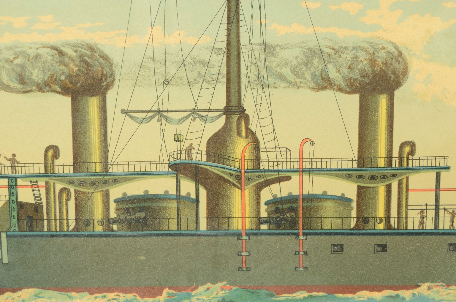 Nautical antiques/8422a-Duilio Lithograph