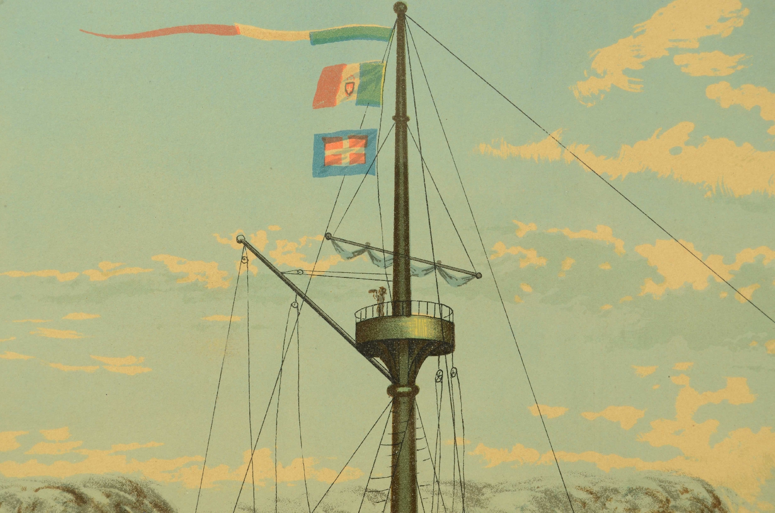 Nautical antiques/8422a-Duilio Lithograph