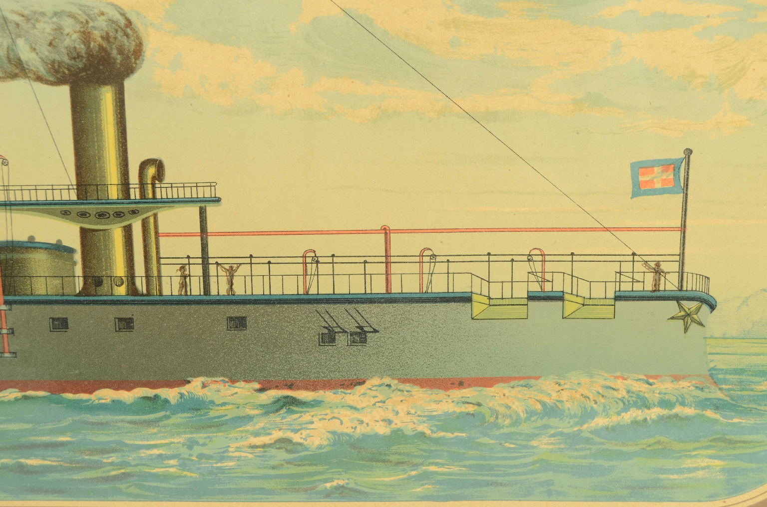 Nautical antiques/8422a-Duilio Lithograph