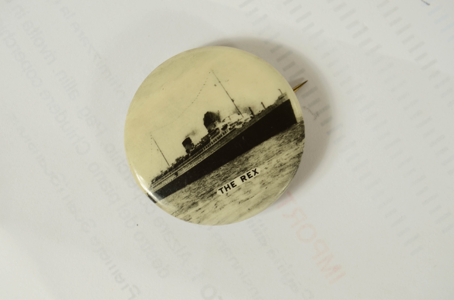 Transatlantico REX/R1162-Spilla Tonda