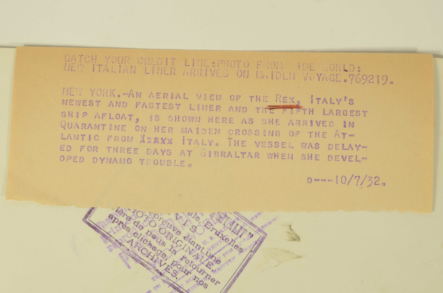 Transatlantico REX/R142-Foto del REX