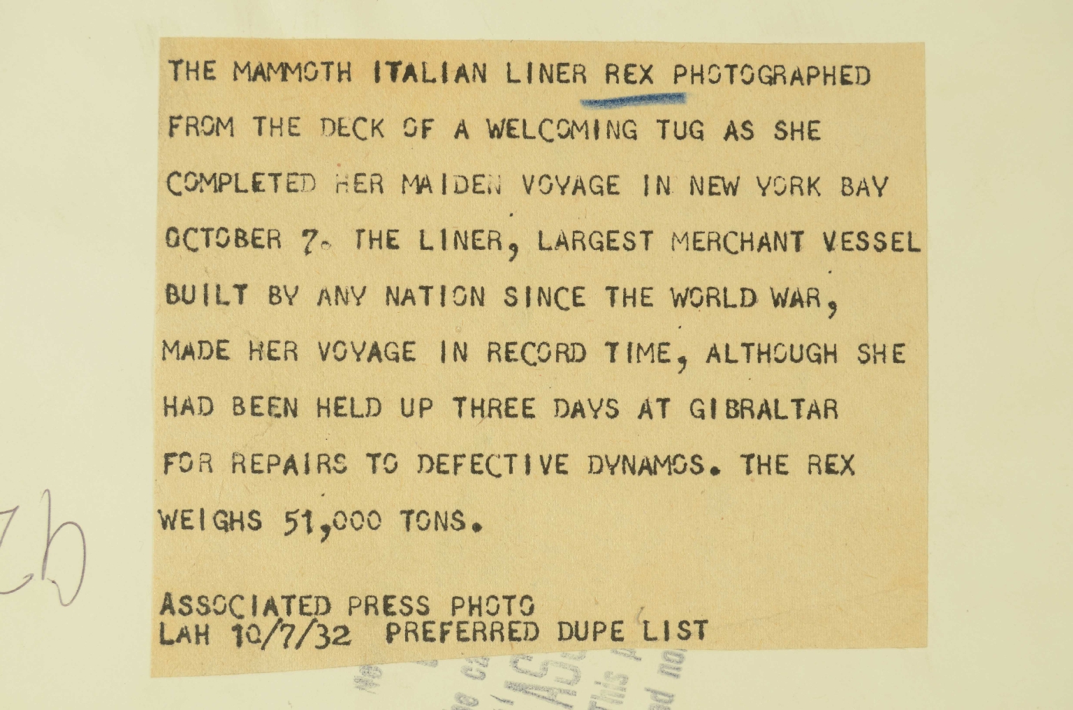 Transatlantico REX/R144-Foto Transatlantico REX