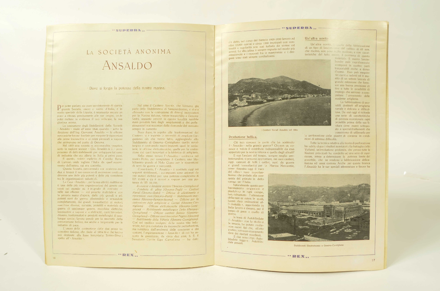 Transatlantico REX/R16-REX SUPERBA Rivista