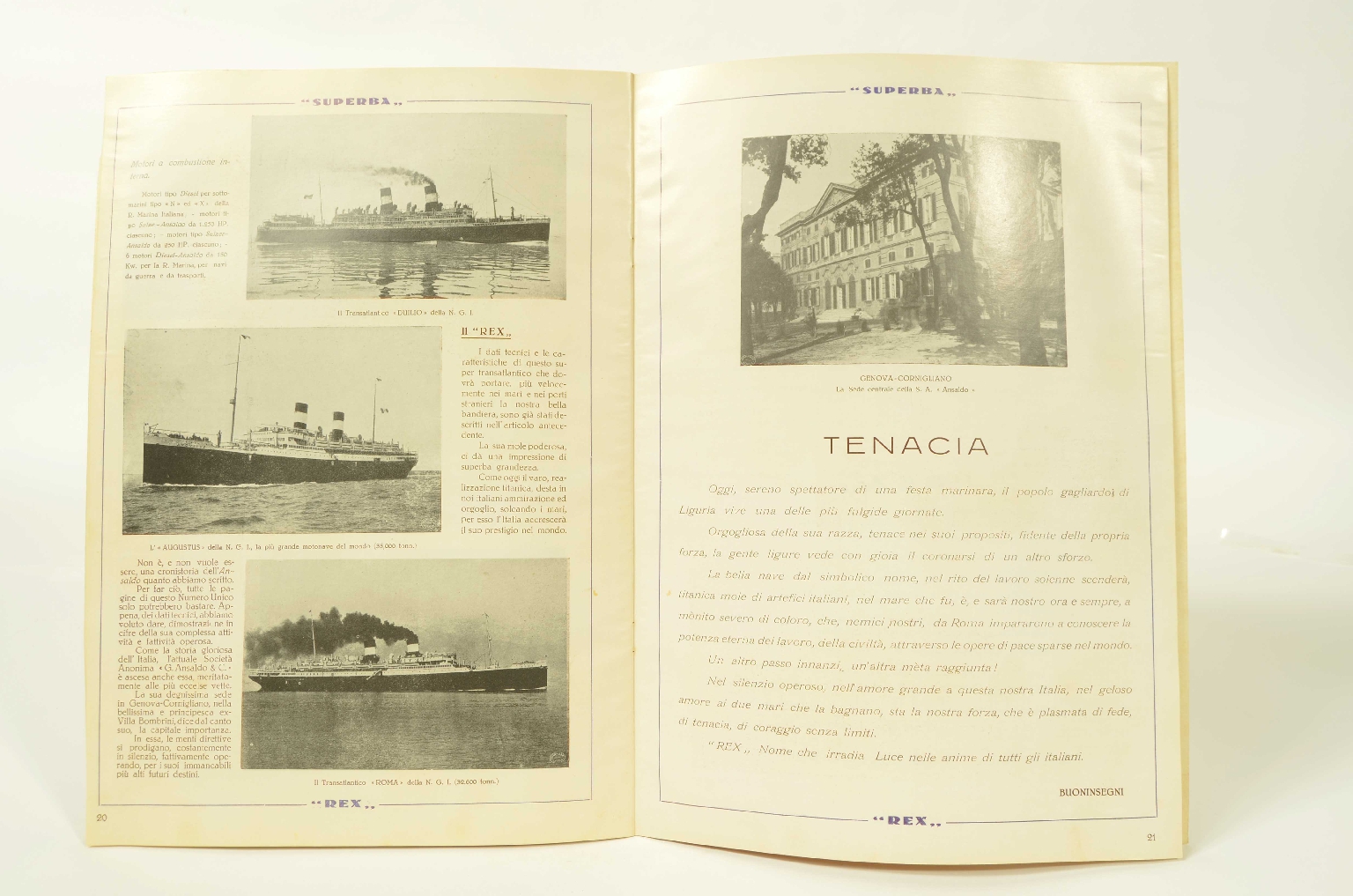 Transatlantico REX/R16-REX SUPERBA Rivista