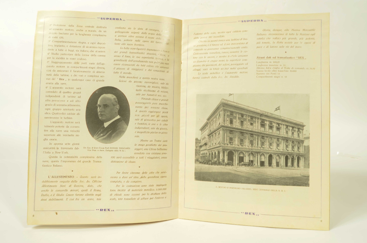 Transatlantico REX/R16-REX SUPERBA Rivista